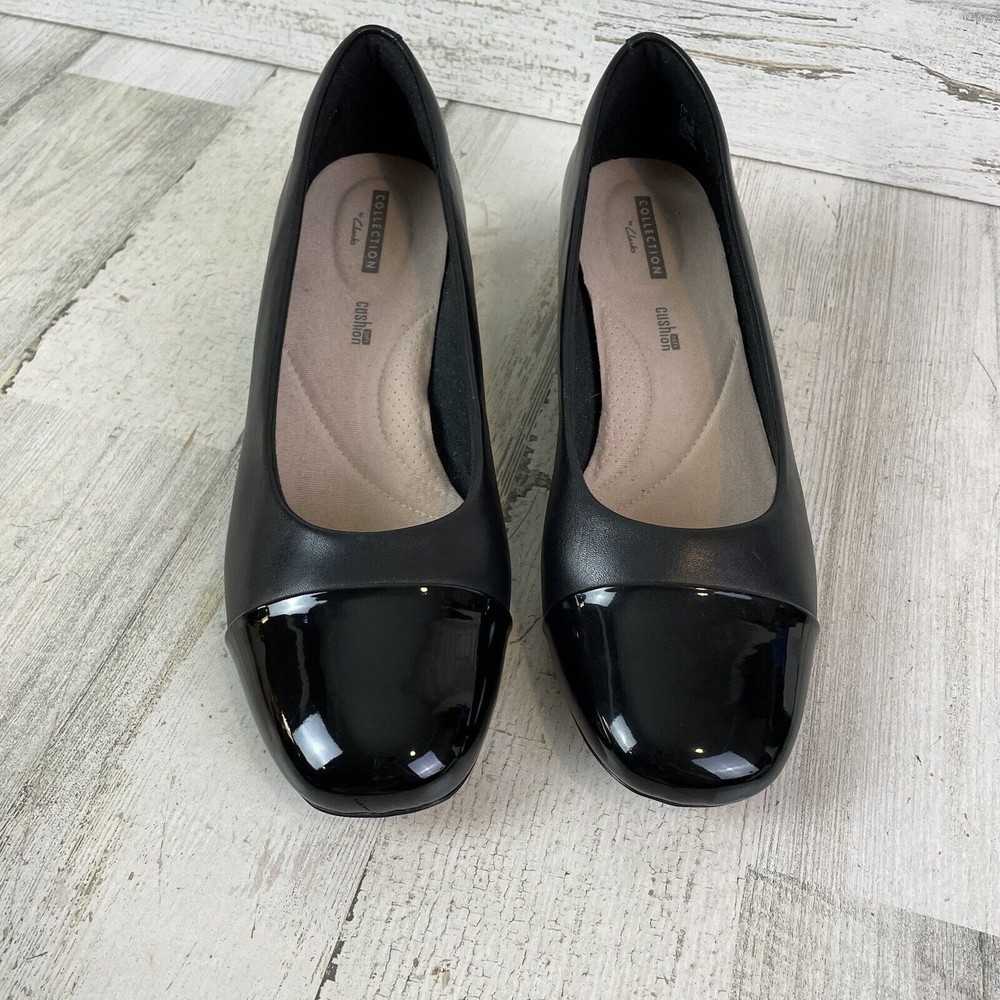 New- Clarks Marilyn Sara Black Pumps Cap Toe Size 10 (7126513) - Picture 3 of 8